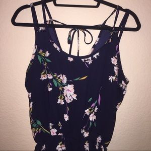 Flowery romper - floral navy
