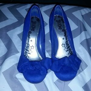 Blue Wedges :) Used But In Good Condition!