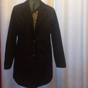 Merona black trench coat