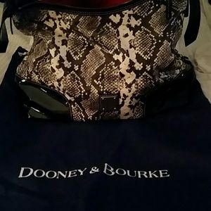 Dooney and Bourke leather snake print handbag
