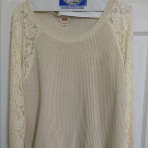 Lace cream sweater xxl