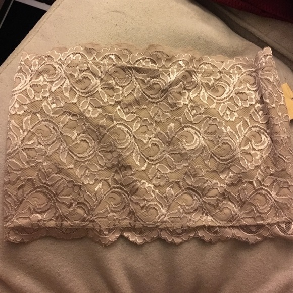 Lace bandeau - light tan/khaki NWT