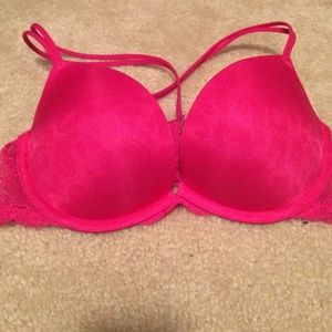 Pink Victoria's Secret push-up bra