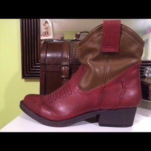 Tan and Red Cowboy boots