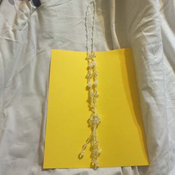 White bead necklace