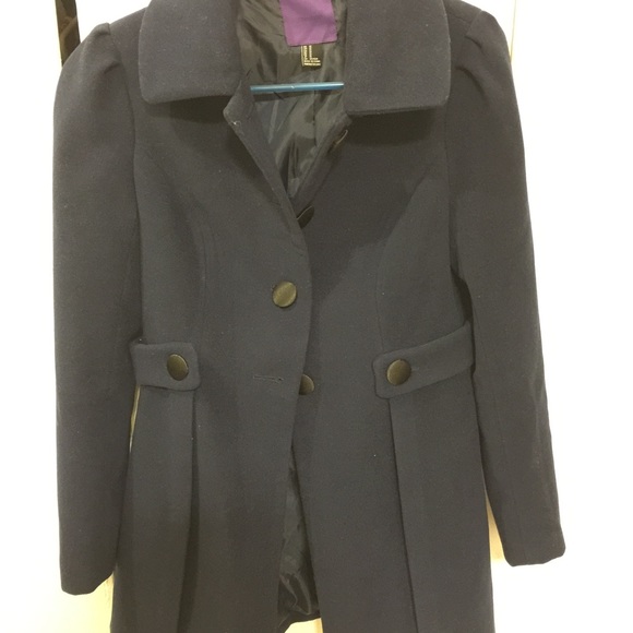 Forever 21 Long Dark Blue Jacket - Picture 1 of 2