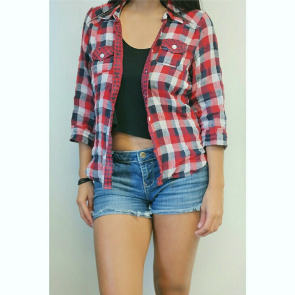 Red Flannel Top