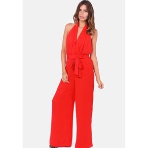 Red One Piece Suit
