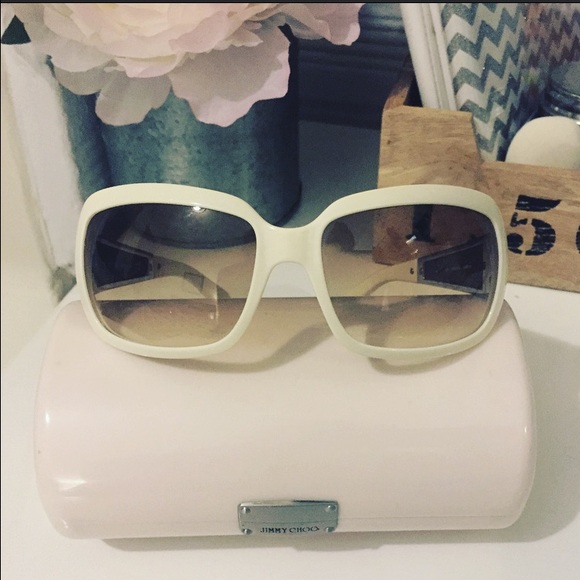 Authentic Jimmy Choo white sunglasses