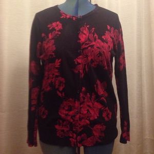Croft & Barrow flowered sweater