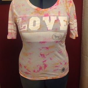 Pink multi colored Tee-Shirt