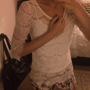 Off-White Lace Blouse