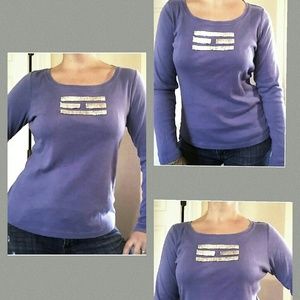 Tommy Hilfiger Purple Long sleeve Top Size Large