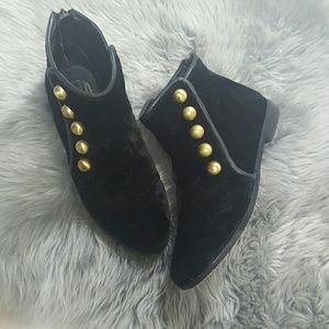 House of Harlow Black Bailey Velvet Boots