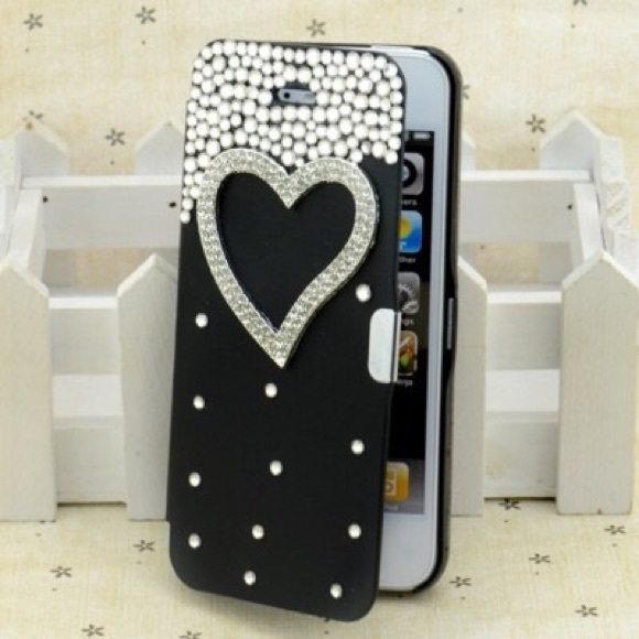 Stylish iPhone 5s leather black magnetic case