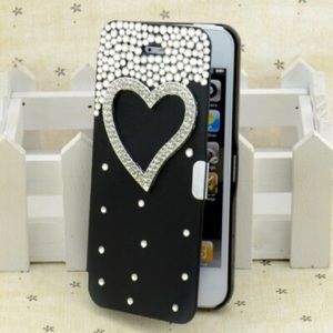 Stylish iPhone 5s leather black magnetic case