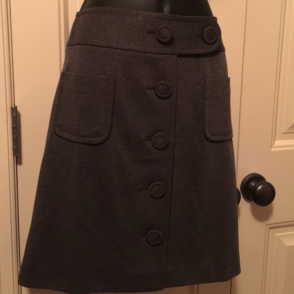 Ann Taylor Loft Grey Fall/Winter Skirt