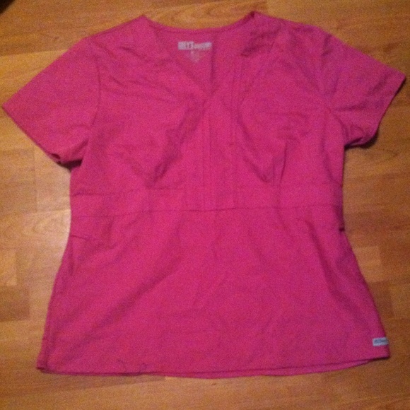 Pink greys anatomy scrub top