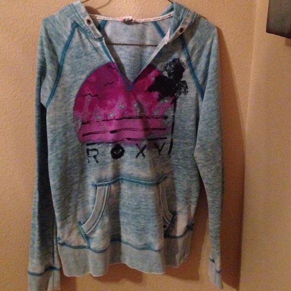 roxy blue sweatshirt/hoodie
