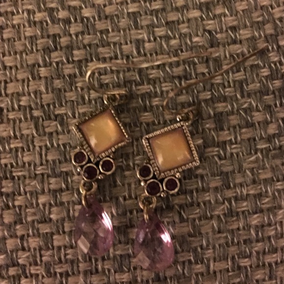 Pink decorative earrings