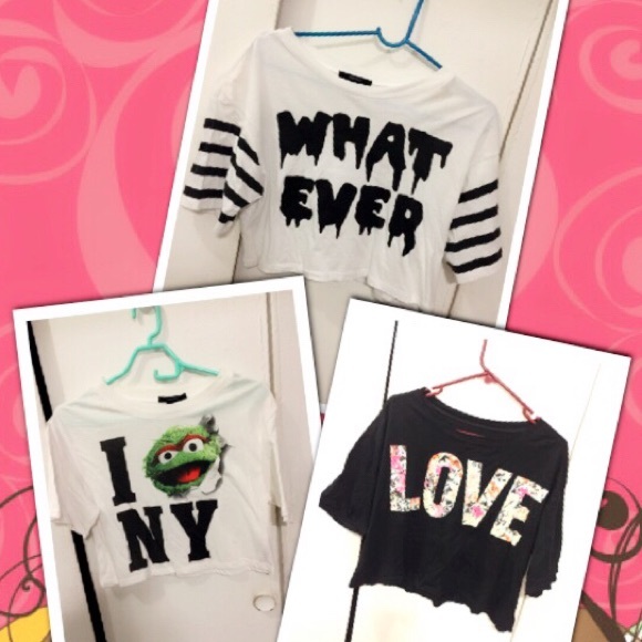 Set of 3 Crop Tops - Picture 1 of 3