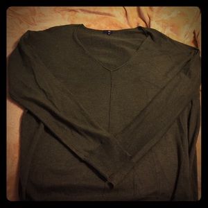 Gap Green V neck wool blend pullover sweater XL
