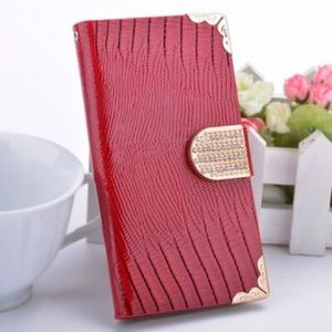 Cute red bling iPhone 6 wallet case