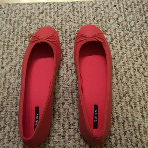Red ballet flats