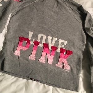 Victoria's Secret grey zip up/hoody sweatshirt!