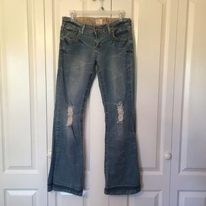 Distressed, Embellished Jeans - Arden B.