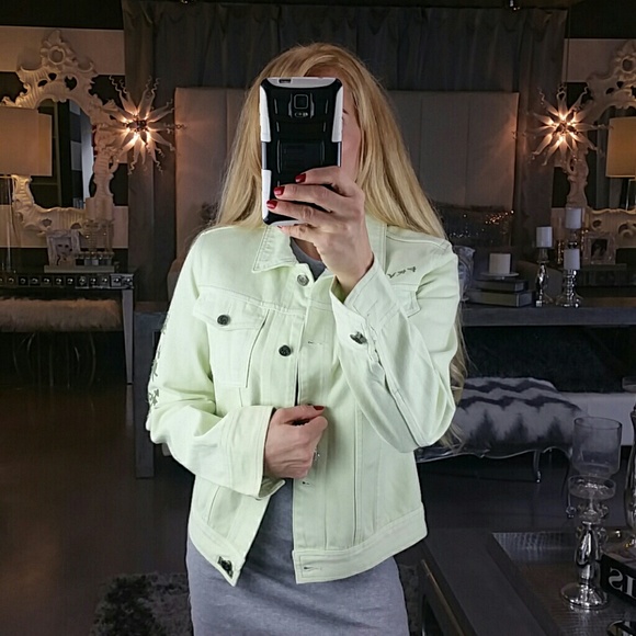 Privacy Wear Jackets & Blazers - Light green demin jacket. New with tags