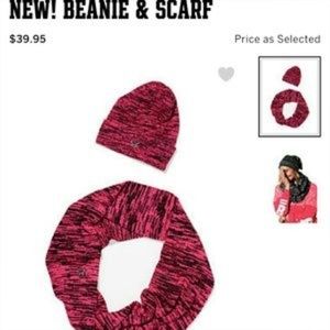 VS PINK SCARF AND BEANIE