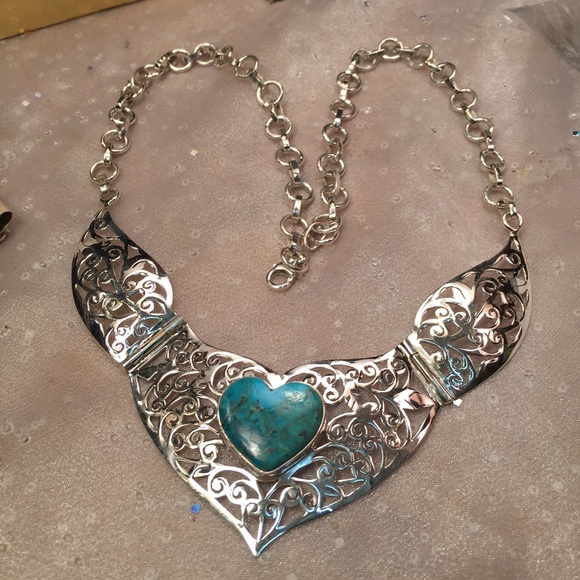 Jewelry - Sterling Sleeping Beauty Turquoise Necklace