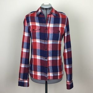 Element Western Style Flannel Shirt w/Epaulets