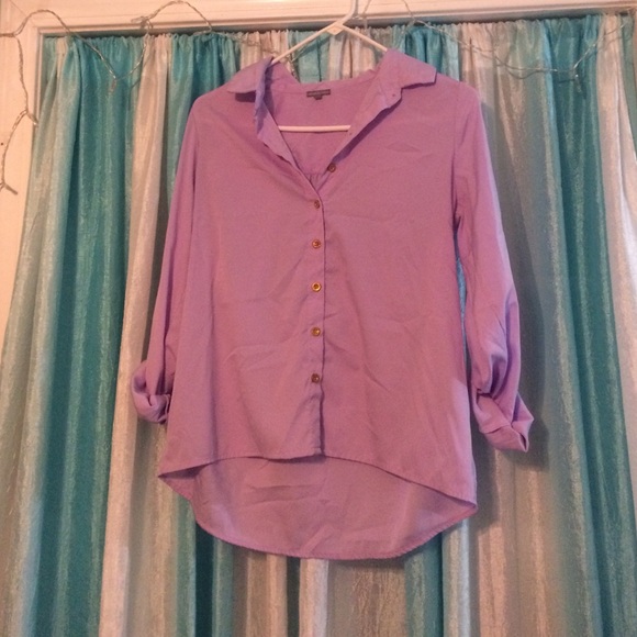 Charlotte Russe purple button down blouse