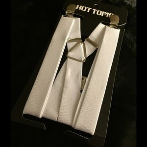 White Hot Topic Suspenders