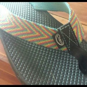 ???CHACO rainbow flip flops???