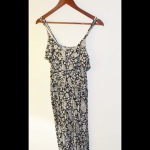 Black and white floor length dress
