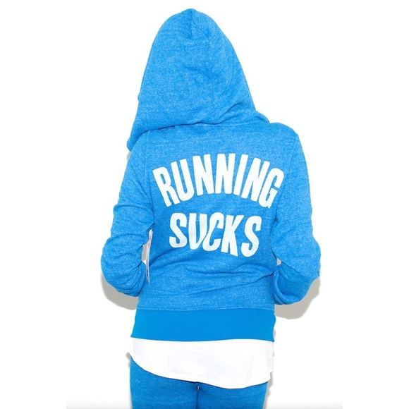 Wildfox Running Sucks Hoodie Blue