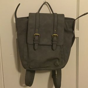 Women's Vertical Buckles Backpack Handbag