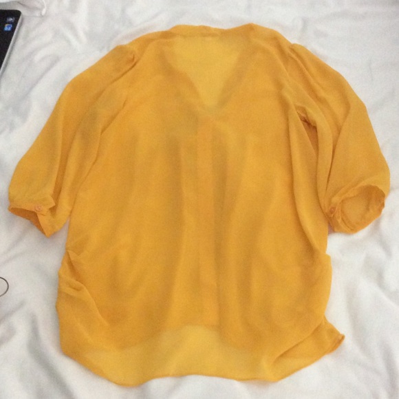 Shear button-up blouse - Picture 2 of 2