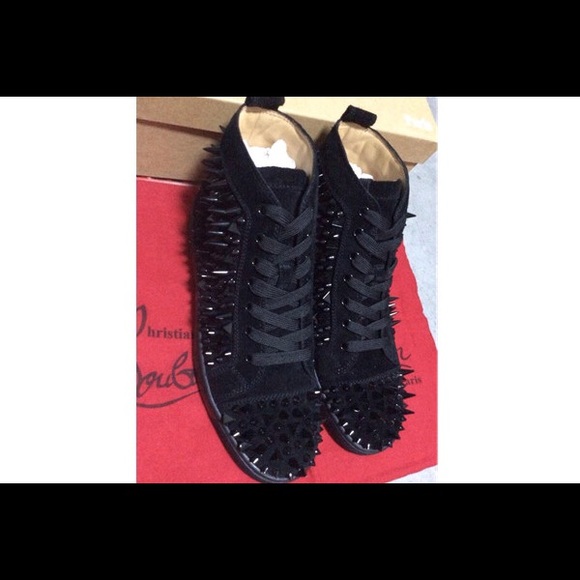 Christian Louboutin Men's Flat Black Nubuck