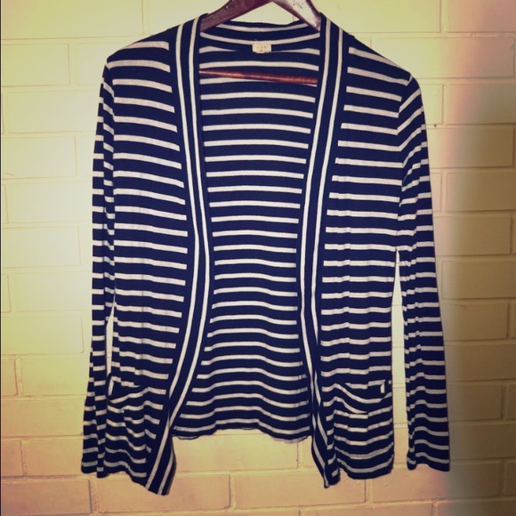 Xs navy and white stripped cardigan