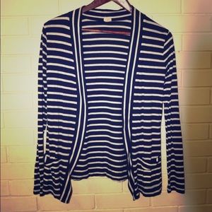 Xs navy and white stripped cardigan