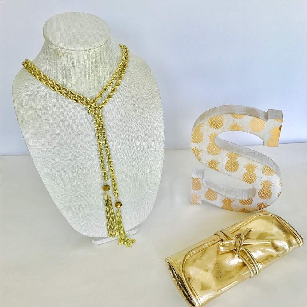 Gold Tassel Necklace