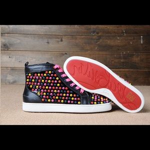 Christian Louboutin Colorful Spikes Men's  Black