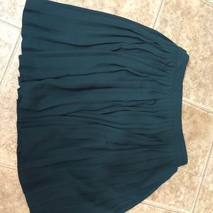 Teal pleated skirt