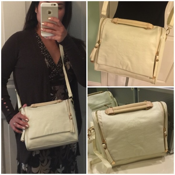 Cream Vegan Cross-body Purse