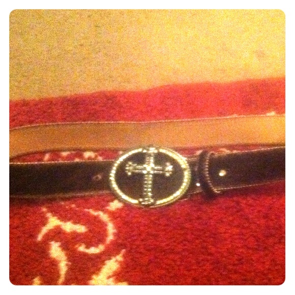 Western Belt with Silver and Gem covered Buckle