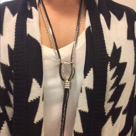 Black and silver necklace